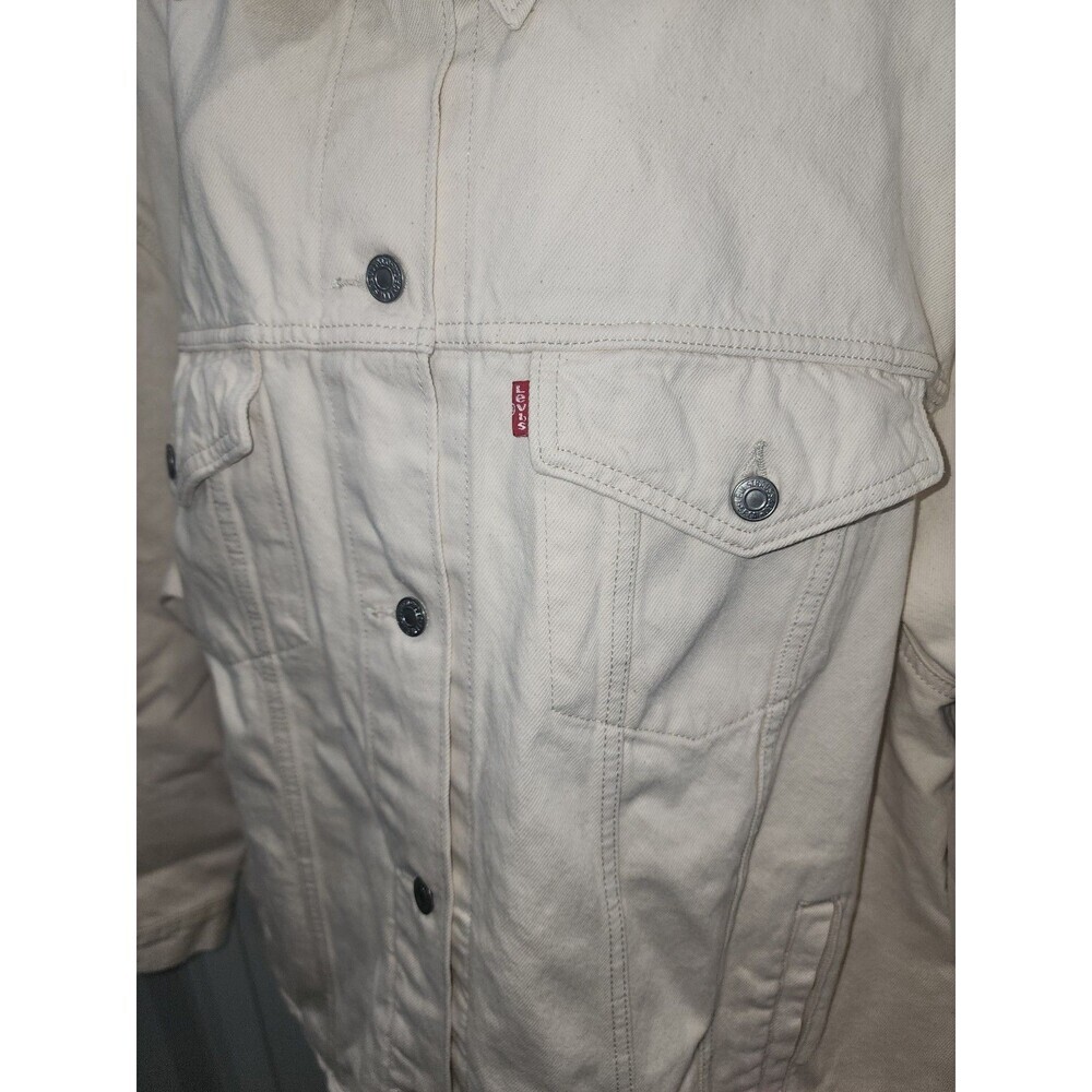 NEW Levis Jacket 3XL White Cream Baggy Trucker Type 3 III Denim Classic Coat - Picture 2 of 7